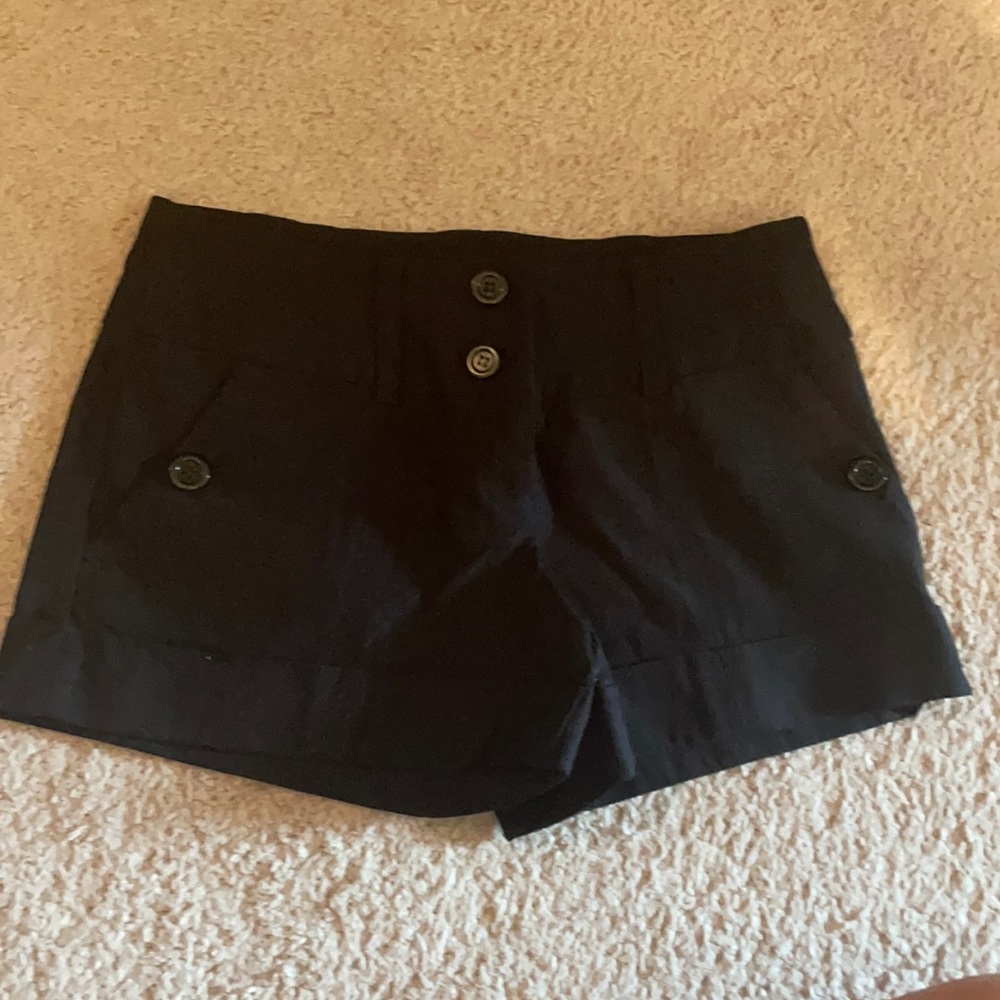 Black stretchy dress shorts